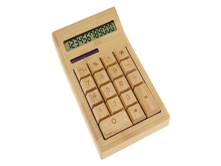 Calculadora Mesa Escritorio Bamboo con 12 Dígitos Solar Ecologico