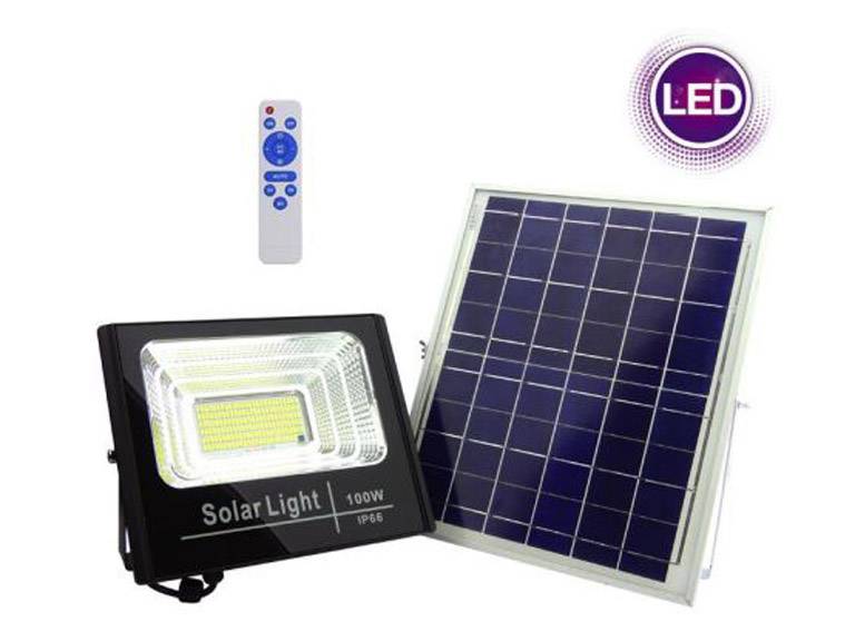 Foco Solar 154 LED 100W con Panel Solar