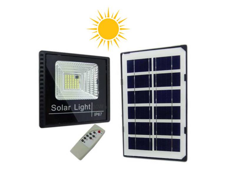 Proyector Solar 44 LED 30W con Panel Solar