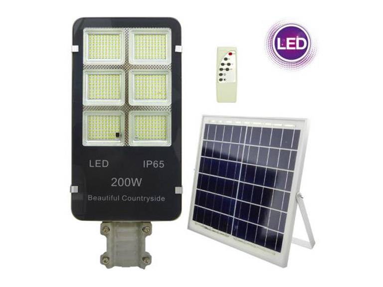 Foco Solar Kit 200 LED 200W con Poste