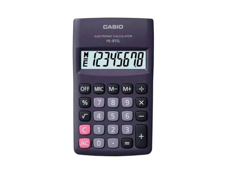 Calculadora Casio Bolsillo HL-815L-BK-W-DP