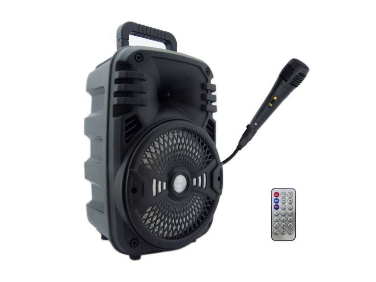 Parlante Karaoke Bluetooth con micrófono control remoto