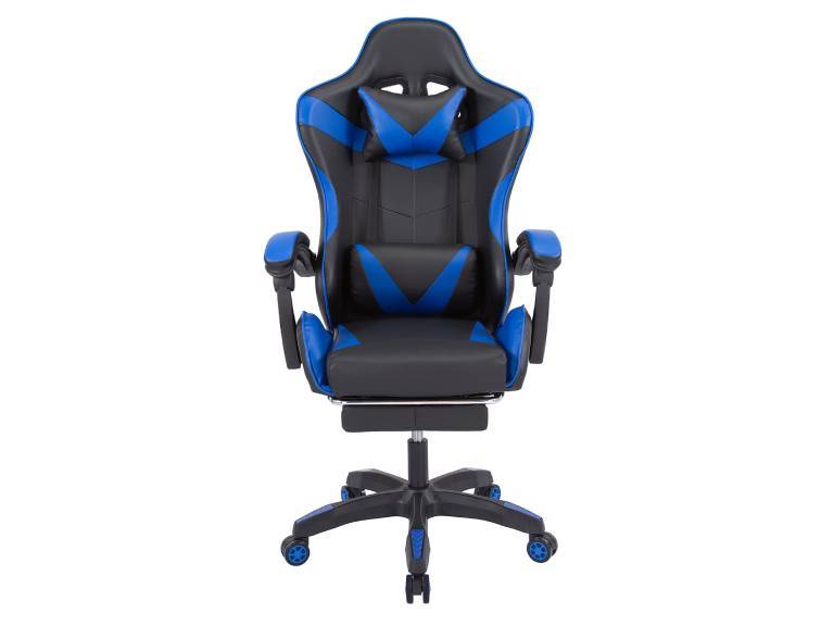 Silla Gamer oficina ajustable y reclinable Azul