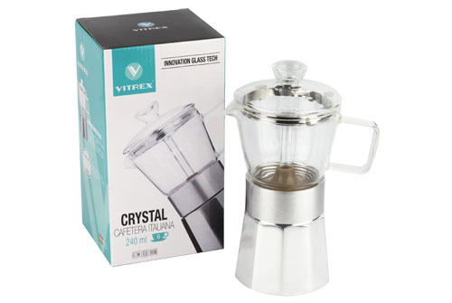 Crystal Cafetera Aluminio 9 Tazas