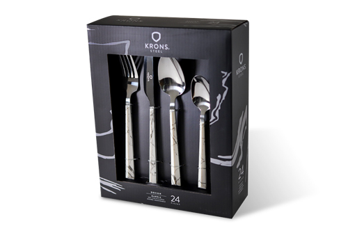 SET 24 PZS CUCHILLERIA MARBLE KRONS