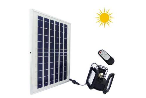 Lámpara 148 LED Solar 3 Aspas 60 W con Panel Solar.