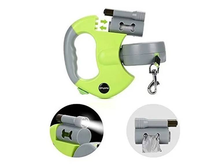 Correa Extensible para 2 Mascotas con Linterna 3 MTS Importclick