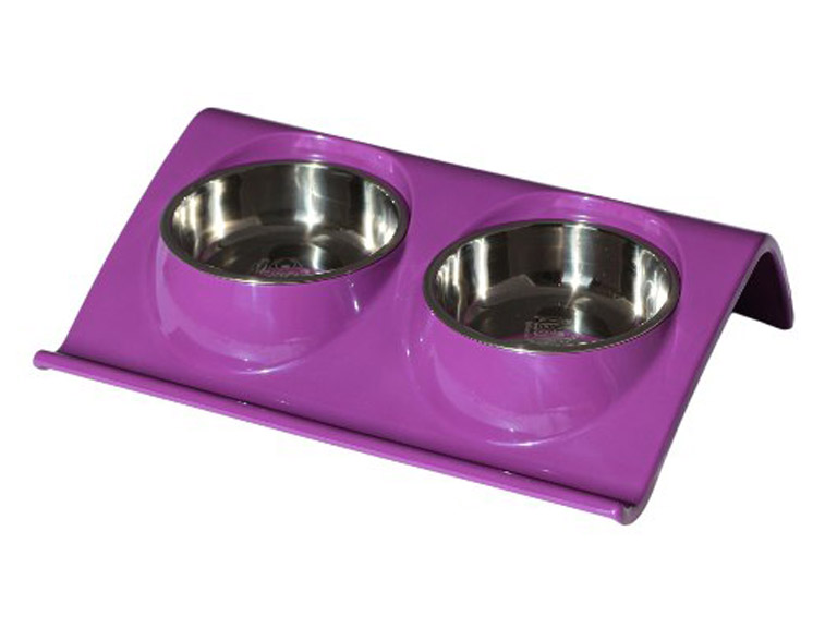 Plato Melamina Doble Z M Morado Perro