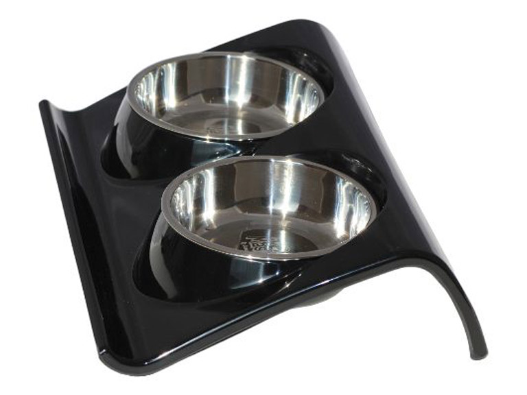 Plato Melamina Doble Z S Negro Perro