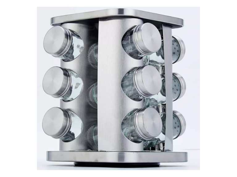 Set Especieros Aliños Giratorio 12 Frascos Cocina Importclick