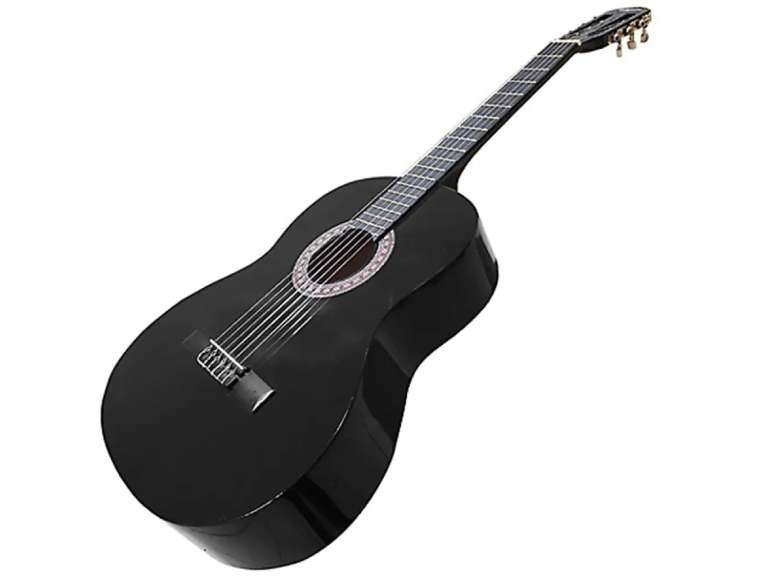 Guitarra clásica negra 39P c/bolso Alaguez AZ39B