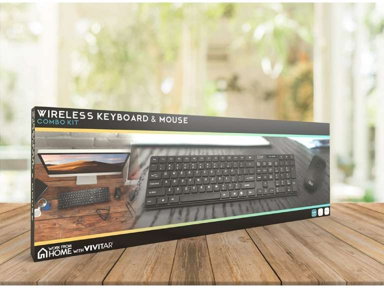 Kit teclado y mouse inalámbrico Vivitar WFH4002