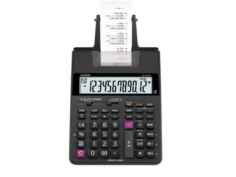 Calculadora Con Rollo Casio HR-100RC-BK-DC