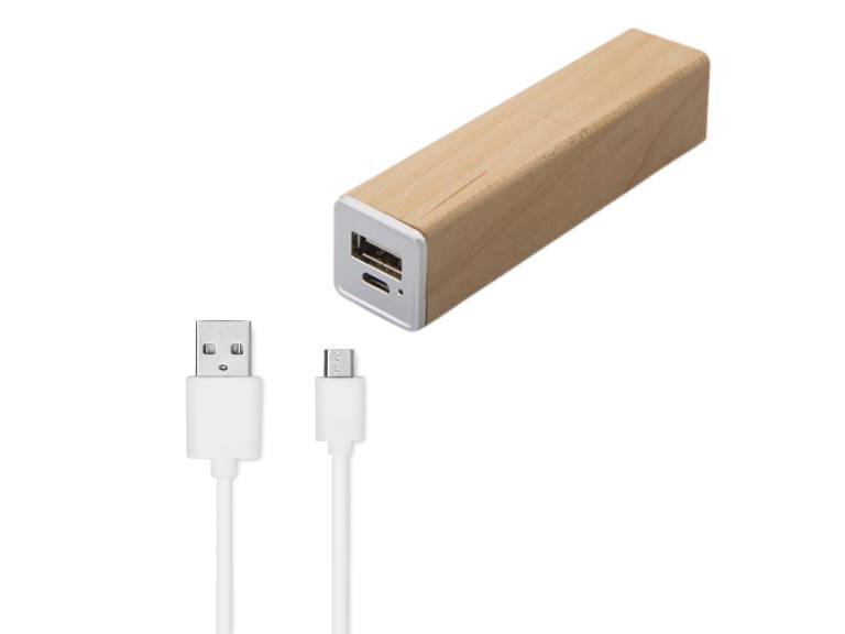 Power Bank Bateria Externa Bambú USB/micro USB Importclick