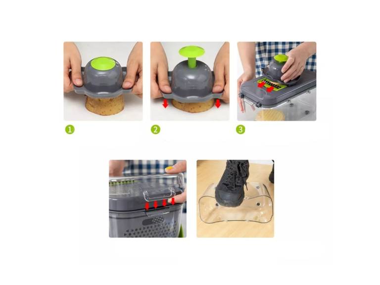 Picador Cortador Rayador de Verduras Frutas 22 en 1 Importclick