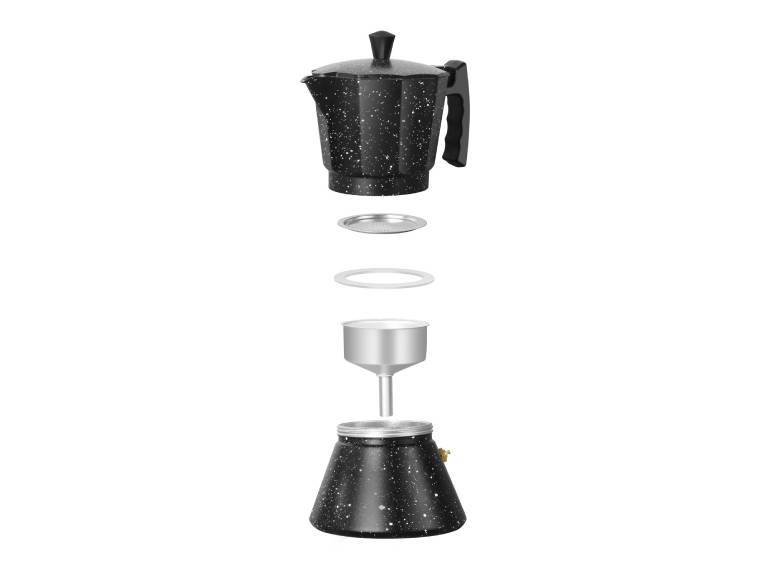 Cafetera Italiana Negra Granito 12 Tazas Simplit