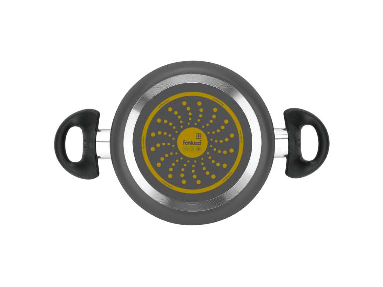 Batería de cocina de aluminio 6 Piezas Gris Gourmet