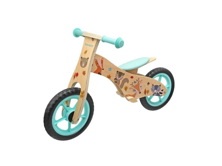 Bicicleta de Aprendizaje Equilibrio Madera Verde