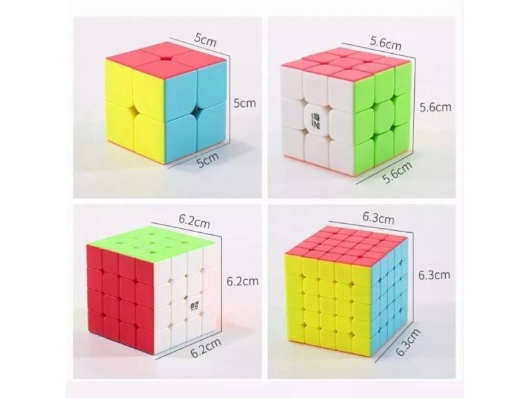 Set 4 Cubos Rubik Qiyi Uso Profesional. Lubricado.