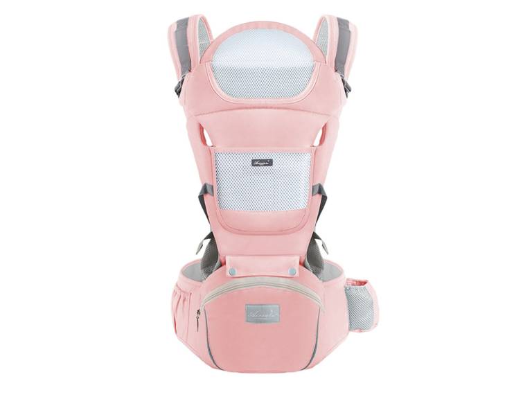 Mochila Porta Bebes Ergonómica Asiento Rosado Importclick