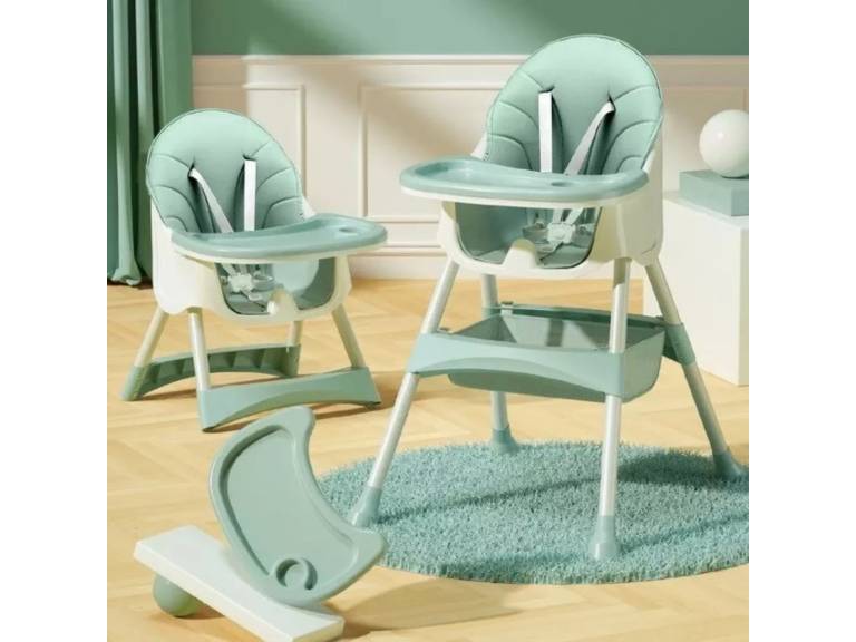 Silla Comer Infantil Seguirad 2 en1 Verde Importclick