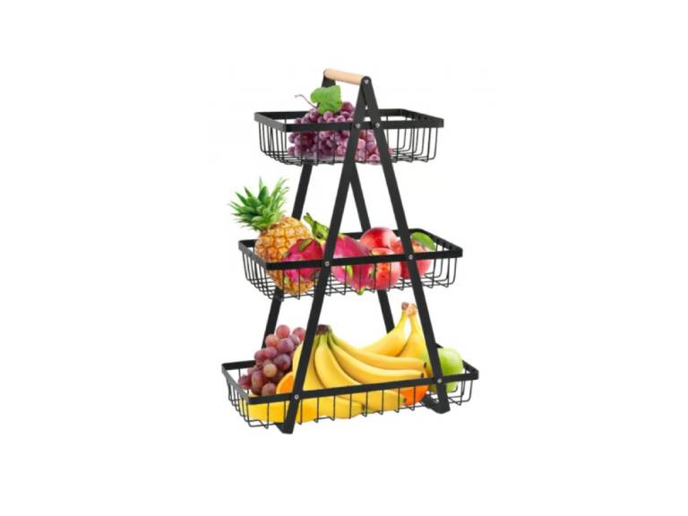 Cesta Para Frutas Vegetales De 3 Niveles Organizador Multiusos.