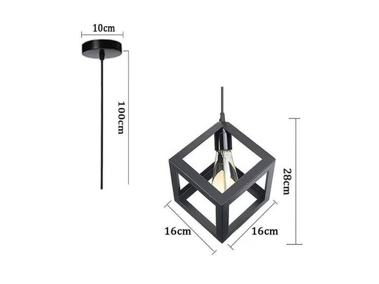 Lámpara Colgante Geometrica + Ampolleta