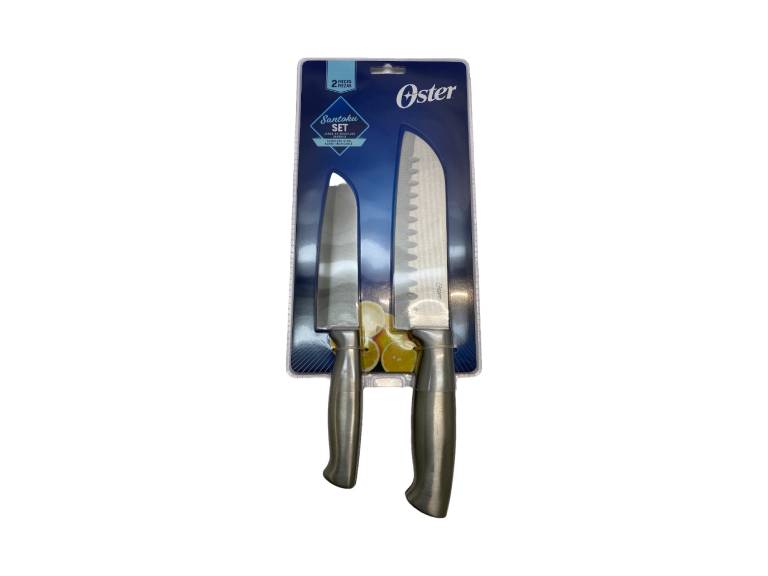 Set Cuchillos Santoku acero inox 2 piezas Edgefield Oster