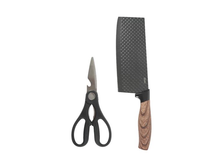 Set Tijera y Cuchillo Carnicero Gunderson 17 Cm Negro Oster