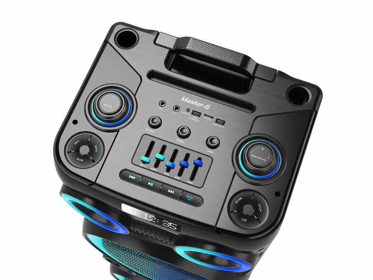 Parlante Karaoke Bluetooth 12” x2 con Micrófono Master G