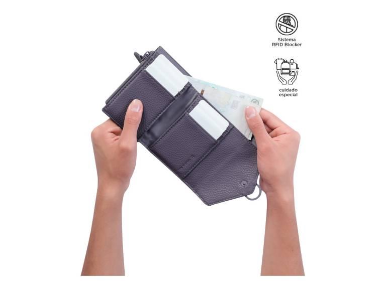 Billetera Tarjetero Rfid Blocker Pequeña Mujer SOF242