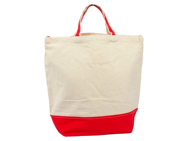 Bolsa Shopper Canvas Algodón Rojo