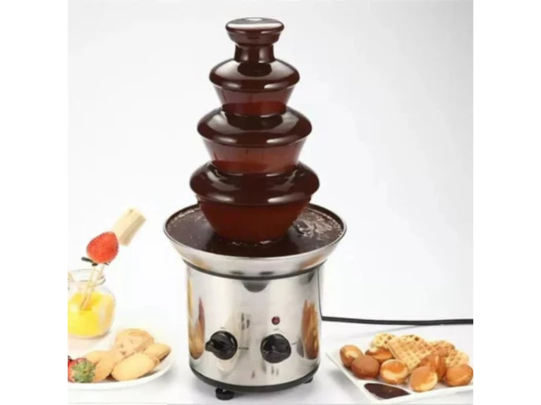 Cascada Fuente Chocolate Fondue 4 Niveles Acero Inoxidable Plateado Importclick