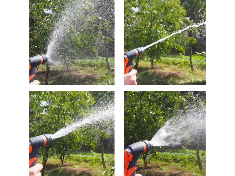 Manguera Flexible 1/2 Pulgada 10 MTS Rollo Pistola Acoples Verde Importclick