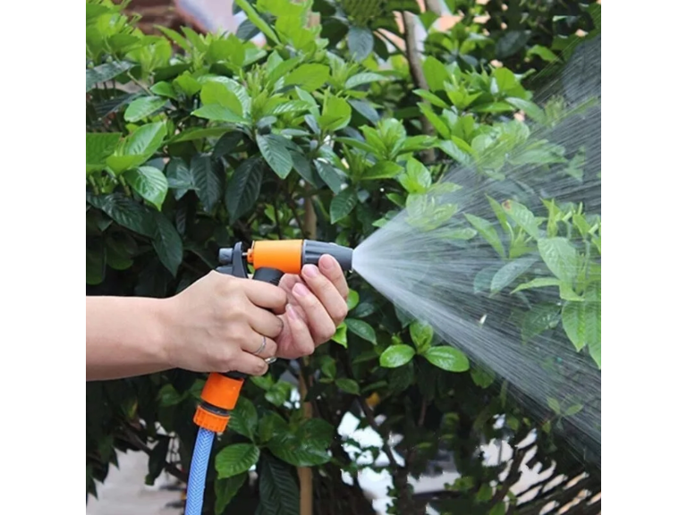 Manguera Flexible 1/2 Pulgada 10 MTS Rollo Pistola Acoples Verde Importclick