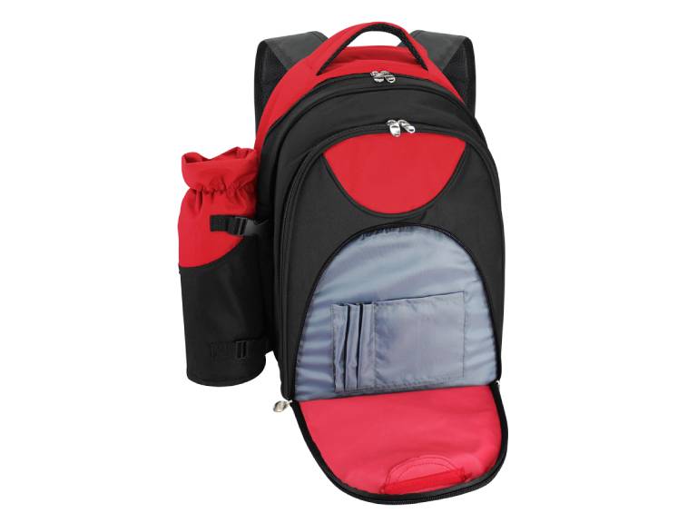Mochila-Cooler de Picnic 4 personas Rojo