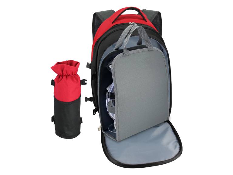 Mochila-Cooler de Picnic 4 personas Rojo