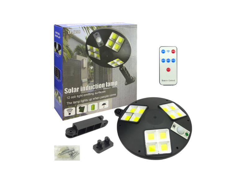 Farol Solar 12 Placas COB LED Sensor Movimiento Importclick