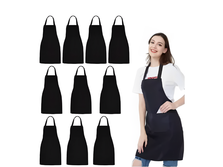 Pack 10 Mandil Delantal Multiuso 65x75 CM Color Negro Importclick