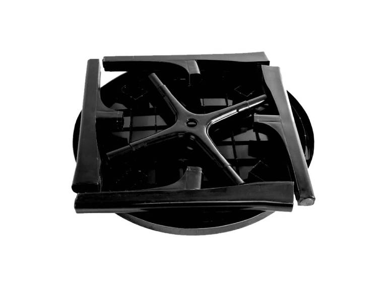 Mesa Plástica Redonda Negra