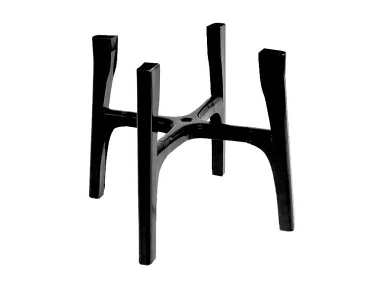 Mesa Plástica Redonda Negra