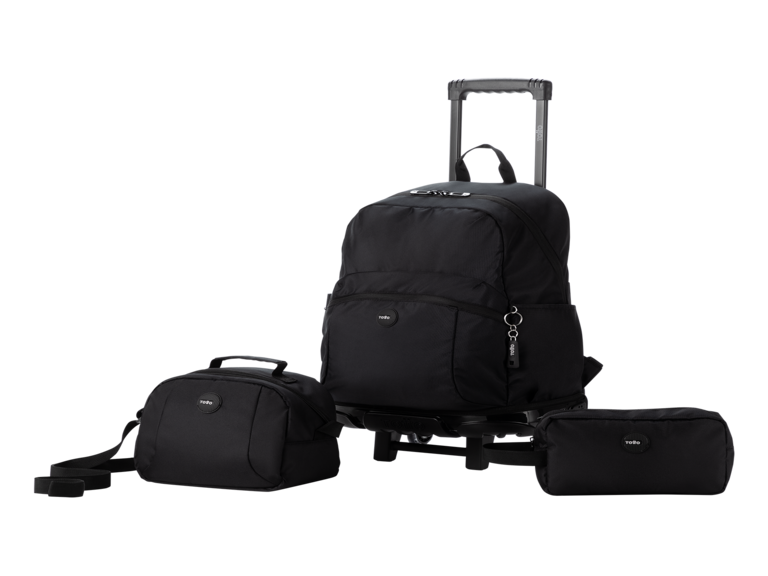 Kit Mochila con ruedas + Lonchera + Estuche