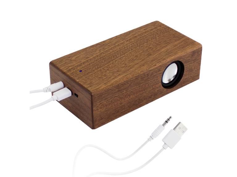 Parlante Grande Inducción Madera Nogal