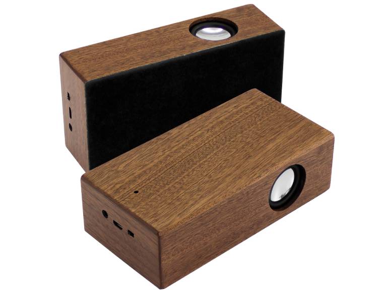 Parlante Grande Inducción Madera Nogal