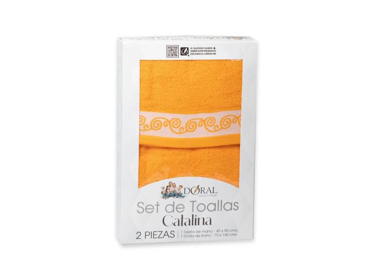 Juego de Toallas Catalina 2 Piezas Doral Amarillo