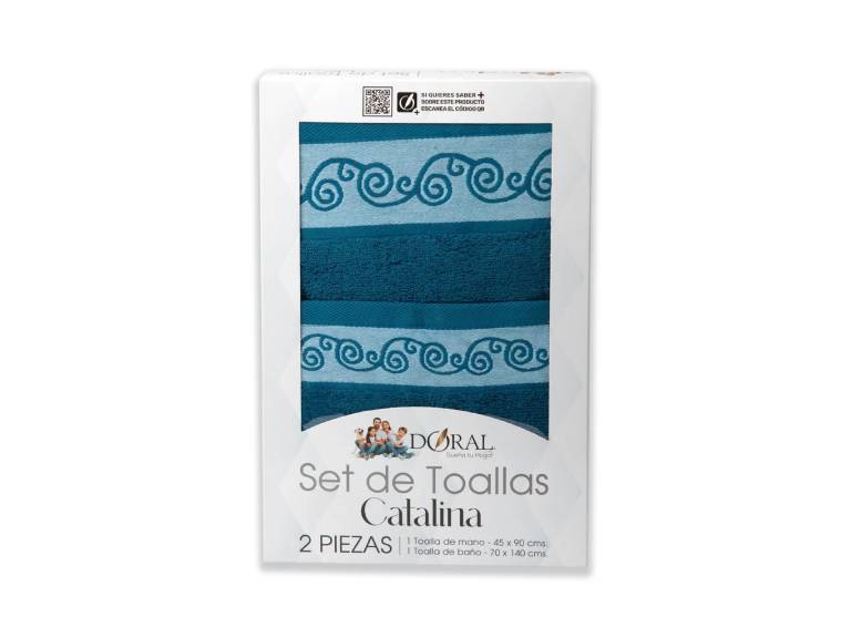 Juego de Toallas Catalina 2 Piezas Doral Azul