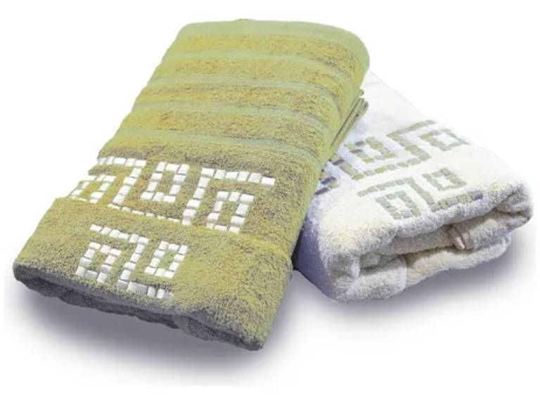 Set 4 Toallas Twins Bordada Doral Verde