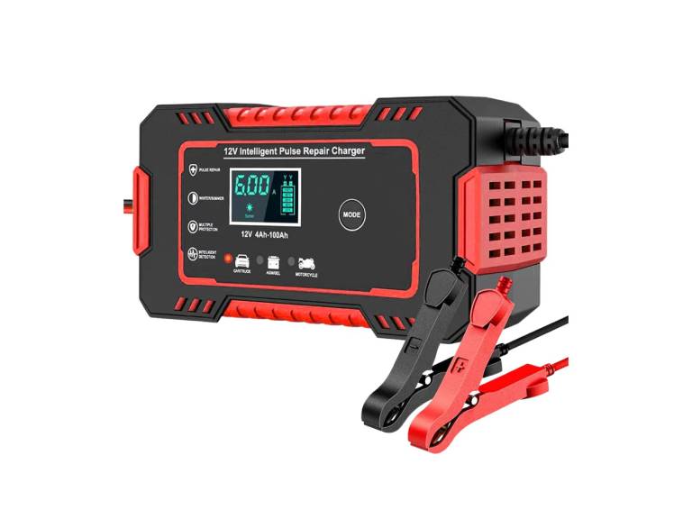 Cargador batería automóvil 6 AMP Rojo