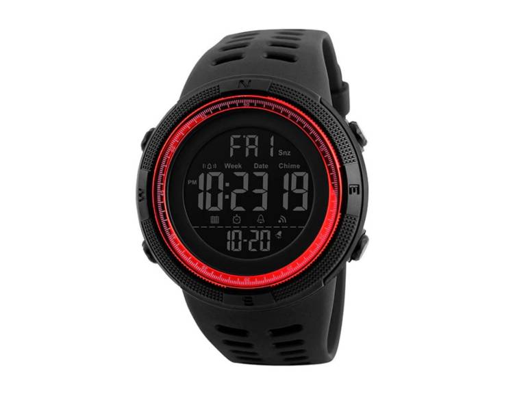 Reloj digital deportivo resistente al agua Negro