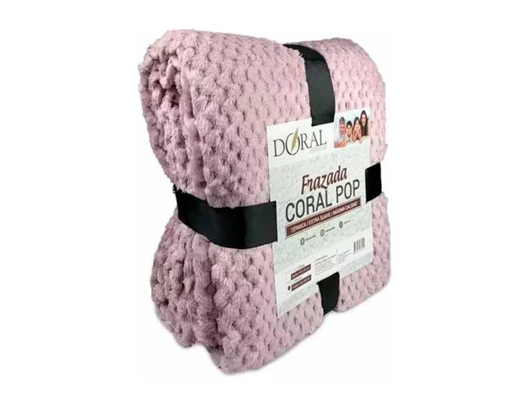 Frazada Coral Pop 2.0 Plazas Doral Rosad